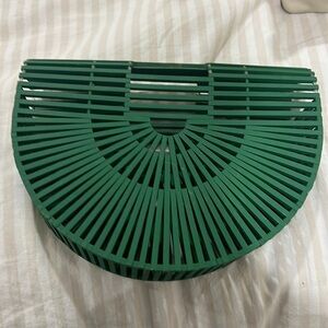 Green wooden bag